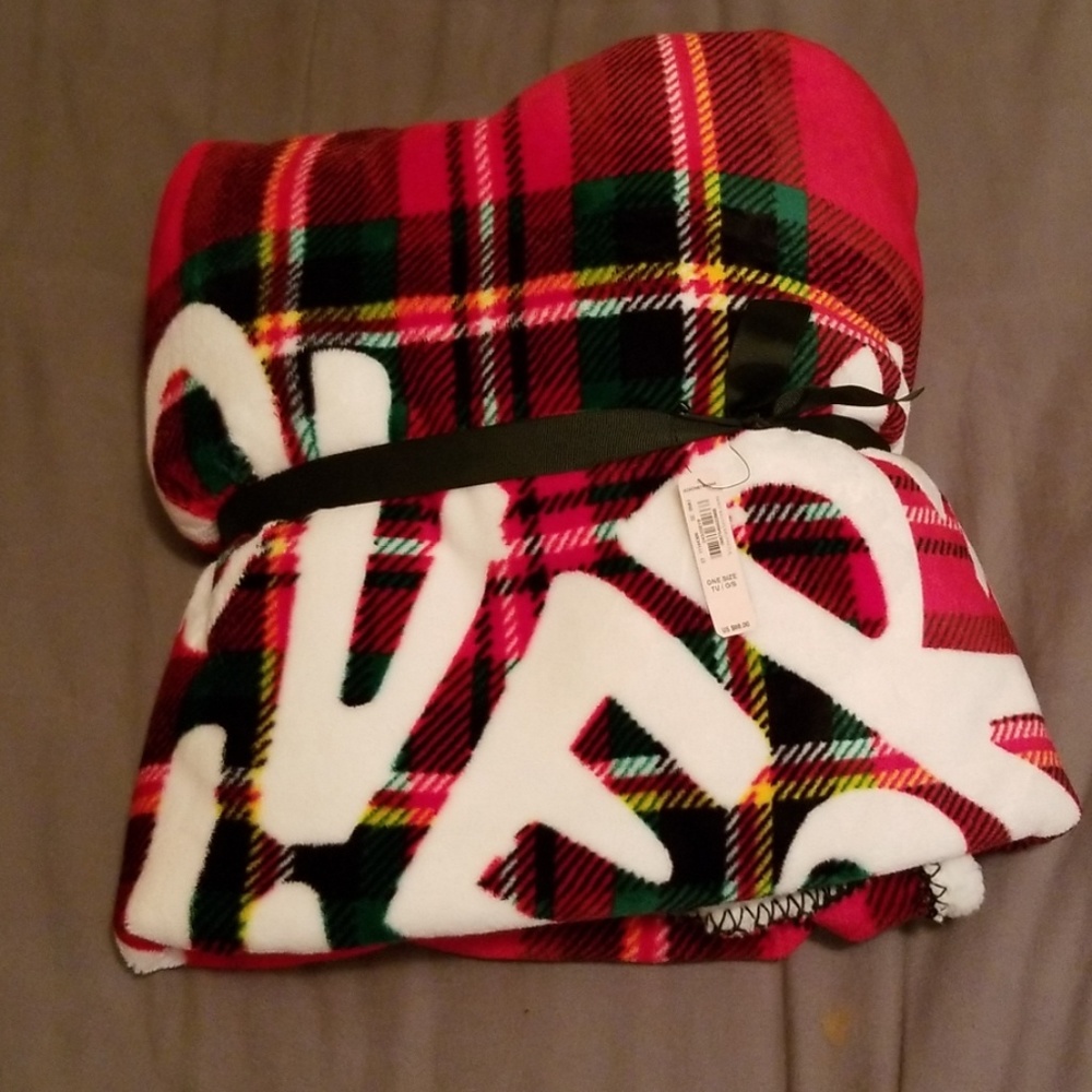 Victoria's Secret red plush blanket
